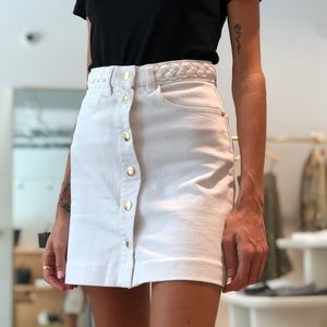 FRAME denim skirt  Claire Braided-Waistband